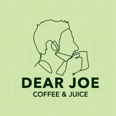 Green logo of man drinking coffee