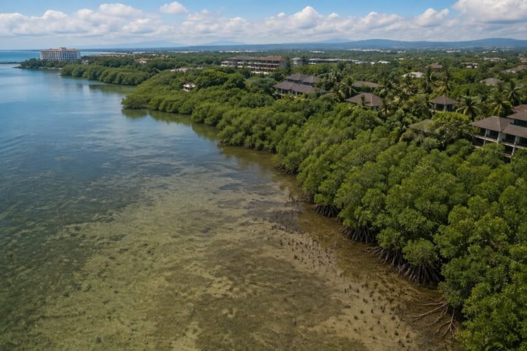 AI generated image of how Maribago coast would look like with mangroves